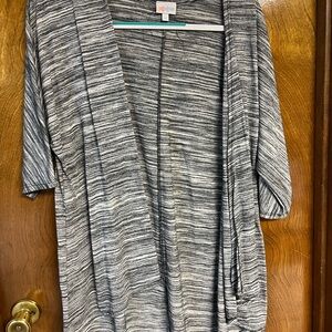 LuLaRoe Black and White Striped Cardigan